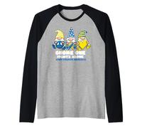 Concienciación sobre el Síndrome de Down Gnomo Uno Lucha Camiseta Manga Raglan