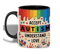 Concienciación Sobre La Aceptación Del Autismo Taza De Café Con Asa Tazas De Cerámica Único Taza Para Espresso Hogar Bebidas Frías Y Calientes 330Ml