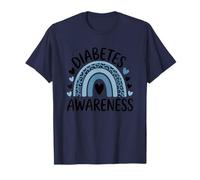 Concienciación sobre la Diabetes Corazón Arco Iris Camiseta