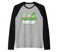 Concienciación sobre la parálisis cerebral Gnome One Fights Camiseta Manga Raglan