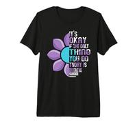 Concienciación sobre la prevención del Suicidio Morado y Verde Azulado Camiseta Premium