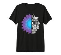 Concienciación sobre la prevención del Suicidio Morado y Verde Azulado Camiseta Premium