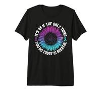 Concienciación sobre la prevención del Suicidio Morado y Verde Azulado Camiseta Premium