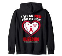 Concienciación sobre trastornos sangrantes I Wear Red for My Son Sudadera con Capucha