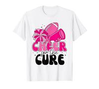 Concientización de cinta de fútbol para el cáncer de mama Cheer for the Cure Camiseta