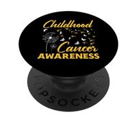 Concientización de la Cinta Dorada del Diente de león del cáncer Infantil PopSockets PopGrip Adhesivo