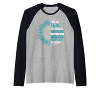 Concientización de la Neuralgia del trigémino Desgaste Verde Azulado Apoyo Dolor Facial Camiseta Manga Raglan