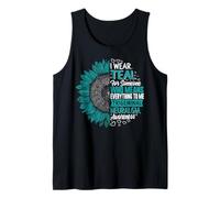 Concientización de la Neuralgia del trigémino Desgaste Verde Azulado Apoyo Dolor Facial Camiseta sin Mangas