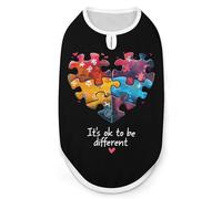 Concientización sobre el Autismo Está Bien ser Diferente Doghirtsummer Camisetas para Mascotas Camiseta sin Mangas sin Mangas Ropa para Mascotas Formal Cachorros y Gatos Medianos