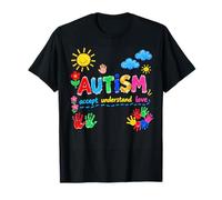 Concientización sobre el Autismo Mes del Autismo con Pinceladas Dibujadas a Camiseta