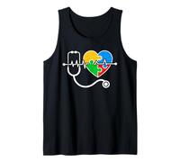 Concientización sobre el Autismo RNs LPNs Terapeutas Médicos Enfermeras Médicos Camiseta sin Mangas