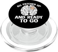 Concientización sobre el cáncer Cerebral Todo Parcheado y Listo para IR PopSockets PopGrip para MagSafe