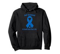 Concientización sobre el cáncer colorrectal Desgaste Cinta Azul Sudadera con Capucha