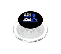 Concientización sobre el cáncer de Colon Blue Ribbon Hope Family Fighter PopSockets PopGrip para MagSafe