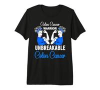 Concientización sobre el cáncer de Colon Guerrero irrompible del cáncer colorrectal Camiseta Premium