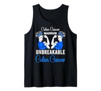 Concientización sobre el cáncer de Colon Guerrero irrompible del cáncer colorrectal Camiseta sin Mangas