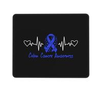 Concientización sobre El Cáncer De Colon Heartbeat Alfombrilla Raton Portátil Alfombrillas De Mouse Antideslizante Alfombrilla De Ratón para Computadora Hogar Oficina 25X30Cm