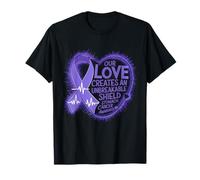 Concientización sobre el cáncer de estómago Escudo irrompible Latido del corazón Camiseta