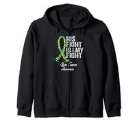 Concientización sobre el cáncer de hígado Apoyo a su luchador guerrero Sudadera con Capucha