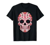 Concientización sobre el cáncer de mama Calavera Sugar Skull Pink Ribbon Camiseta