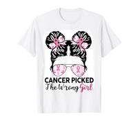 Concientización sobre el cáncer de Mama Cáncer escogido Mal Niña Niños Juventud Camiseta