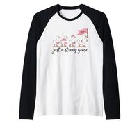 Concientización sobre el cáncer de Mama Goose Hope Friends Family Support Camiseta Manga Raglan