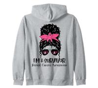 Concientización sobre el cáncer de mama Mujeres Cinta Rosa Sobreviviente del cáncer Sudadera con Capucha