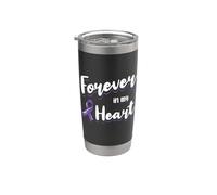 Concientización sobre el cáncer de páncreas Pérdida amorosa Recuerdo Vaso térmico de acero inoxidable de doble pared