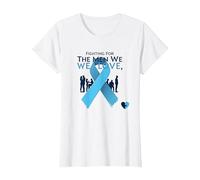Concientización sobre el cáncer de próstata: luchando por los Hombres Que Amamos Camiseta, Mujer, Blanco, XL
