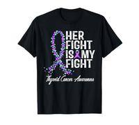Concientización sobre el cáncer de tiroides Apoyo a su luchador guerrero Camiseta