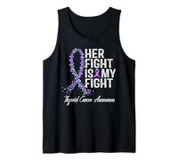 Concientización sobre el cáncer de tiroides Apoyo a su luchador guerrero Camiseta sin Mangas