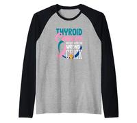 Concientización sobre el cáncer de tiroides Chica guerrera sobre el cáncer de tiroides Camiseta Manga Raglan