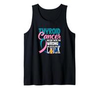 Concientización sobre el cáncer de tiroides Chica guerrera sobre el cáncer de tiroides Camiseta sin Mangas