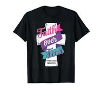 Concientización sobre el cáncer de tiroides Fe sobre el miedo Camiseta
