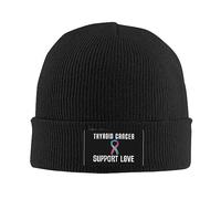 Concientización sobre El Cáncer De Tiroides Mujer Hombre Gorro De Punto Transpirable Gorra Holgado Clásico Invierno Sombreros para Esquí Ciclismo Deporte