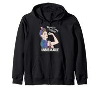 Concientización sobre el cáncer de tiroides para mujeres Guerrero Fighter Support Sudadera con Capucha