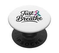 Concientización sobre el cáncer de tiroides Púrpura Septiembre Cáncer de tiroides PopSockets PopGrip Adhesivo