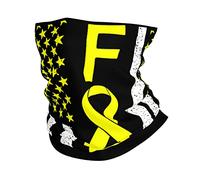 Concientización sobre El Cáncer Infantil4 Calentador De Cuello Protección UV Cuello Bufanda Viento Polvo Prueba Bufanda Facial para Senderismo Pesca Mujer 26X30CM