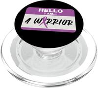 Concientización sobre el cáncer testicular Soy un guerrero PopSockets PopGrip para MagSafe