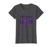 Concientización sobre el Lupus para Las Mujeres: más Fuerte Que el Lupus Camiseta, Mujer, Jaspeado Oscuro, 3XL