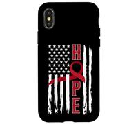 Concientización sobre el SIDA de la Bandera Estadounidense de la Cinta Carcasa para iPhone X/XS