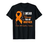 Concientización sobre el síndrome de Prader-Willi Me pongo naranja para mi hermano Camiseta