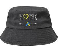Concientización sobre El Síndrome Sombrero Ancha Sombreros Cubo para Hombres Mujeres, Jungla Cámping Viaje Plegable Sombrero De Cubo