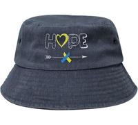 Concientización sobre El Síndrome Sombrero De Sol Ancha Gorra Sol para Hombres Mujeres, Fiestas Viaje Cámping Protección UV Sombrero De Cubo