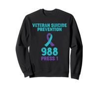 Concientización sobre el Suicidio de Veteranos - Camisa 988 - Prevención del Suicidio Sudadera