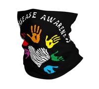 Concientización sobre Enfermedades Raras Mujer Hombre Calentador De Cuello Protección UV Bufanda Tubular Suave Bandana para Aire Libre Moto Ciclismo Deportes