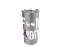 Concientización sobre la Demencia Cinta Púrpura Combate Demencia Apoyo Vaso térmico de acero inoxidable de doble pared