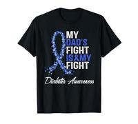Concientización sobre la diabetes papá lucha es mi diabetes Tipo 1 Daddy Apoyo Camiseta