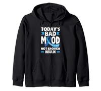 Concientización sobre la Diabetes Tipo 1 2 Diabético DT1D T2D Sudadera con Capucha