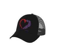 Concientización sobre La Enfermedad De Alzheimer con El Diseño De La Mariposa Corazón Mujer Hombre Gorra Trucker Ajustable Gorras Hip Hop Protección Solar Snapback Cap para Tenis Running Verano